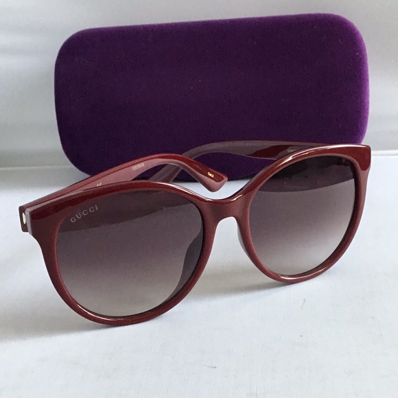 GUCCI RED CAT EYE SUNGLASSES LADIES. - Picture 4 of 13